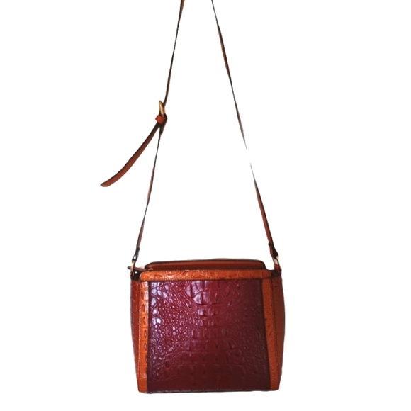 Red Croc Embossed Crossbody Bag - Picture 1 of 8